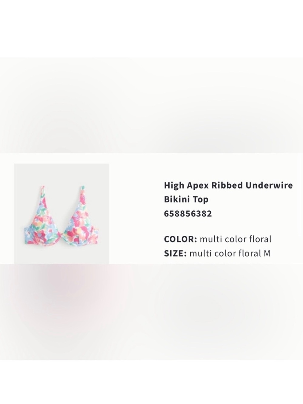 Hollister Floral Ribbed Bikini Set - Red, Blue, Green, Yellow - Picture 5 of 6